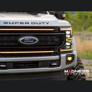 Ford Super Duty LED Grille - XBG Series - Morimoto - Black - White DRL